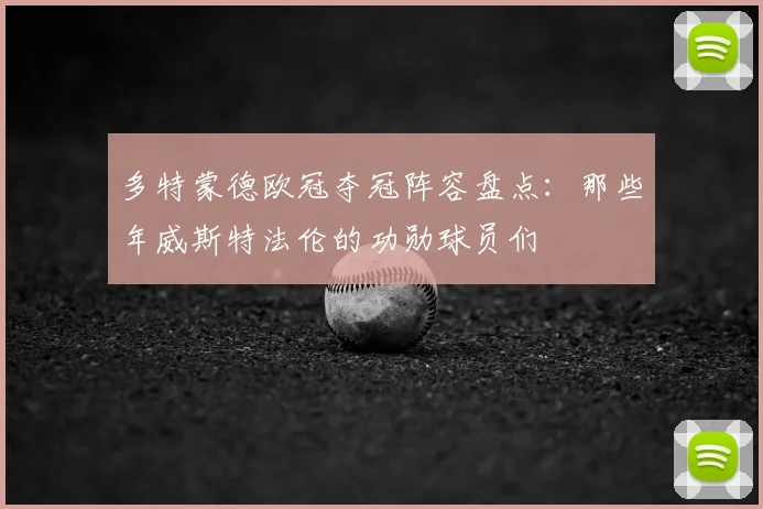 多特蒙德欧冠夺冠阵容盘点：那些年威斯特法伦的功勋球员们